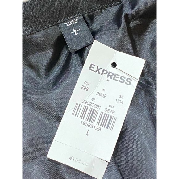 NWT EXPRESS Faux Fur Jacket LARGE Animal Print Browns Full Zip Pockets - Picture 6 of 6